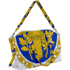 Coat Of Arms Of The French Republic Canvas Crossbody Bag by abbeyz71