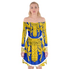 Coat Of Arms Of The French Republic Off Shoulder Skater Dress by abbeyz71