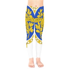 Coat Of Arms Of The French Republic Kids  Leggings by abbeyz71