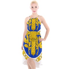 Coat Of Arms Of The French Republic High-low Halter Chiffon Dress  by abbeyz71