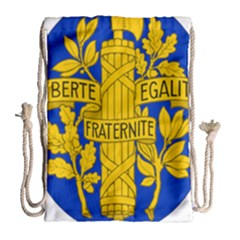 Arms Of The French Republic Drawstring Bag (large) by abbeyz71