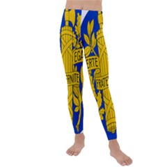 Arms Of The French Republic Kids  Lightweight Velour Leggings