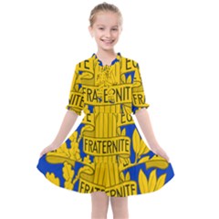 Arms Of The French Republic Kids  All Frills Chiffon Dress by abbeyz71