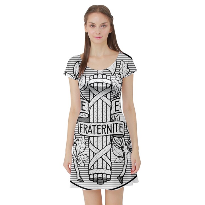 Arms of the French Republic  Short Sleeve Skater Dress