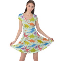 Dinosaur Sage Cap Sleeve Dress