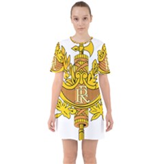 French Republic Diplomatic Emblem Sixties Short Sleeve Mini Dress by abbeyz71