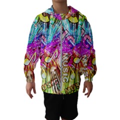 Music Abstract Sound Colorful Kids  Hooded Windbreaker