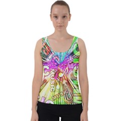 Music Abstract Sound Colorful Velvet Tank Top