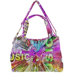 Music Abstract Sound Colorful Double Compartment Shoulder Bag