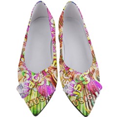 Music Abstract Sound Colorful Women s Bow Heels