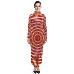 Pattern Background Structure Turtleneck Maxi Dress by Alisyart