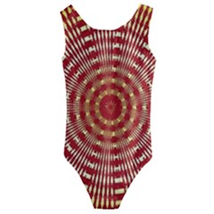 Pattern Background Structure Kids  Cut-out Back One Piece Swimsuit