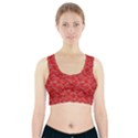 Background Abstraction Red Gray Sports Bra With Pocket View1