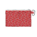 Background Abstraction Red Gray Canvas Cosmetic Bag (Medium) View2