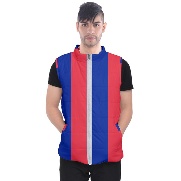 Flag of Paris Men s Puffer Vest