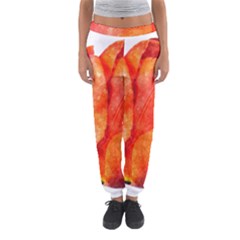 Tulip Watercolor Red And Black Stripes Women s Jogger Sweatpants