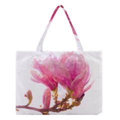 Magnolia Roze Aquarel Watercolor Medium Tote Bag by picsaspassion