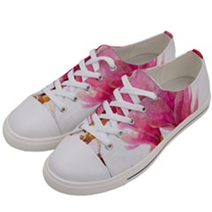 Magnolia Roze Aquarel Watercolor Women s Low Top Canvas Sneakers by picsaspassion
