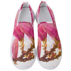 Magnolia Roze Aquarel Watercolor Men s Slip On Sneakers