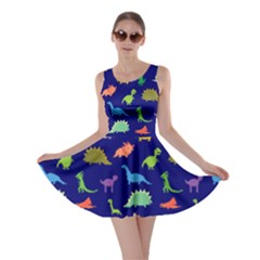 Pixel Art Dinosaurs Skater Dress