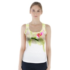 Phalenopsis Orchid White Lilac Watercolor Aquarel Racer Back Sports Top by picsaspassion