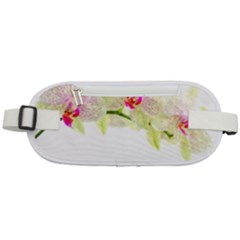 Phalenopsis Orchid White Lilac Watercolor Aquarel Rounded Waist Pouch