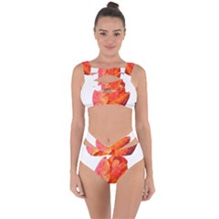 Spring Tulip Red Watercolor Aquarel Bandaged Up Bikini Set  by picsaspassion