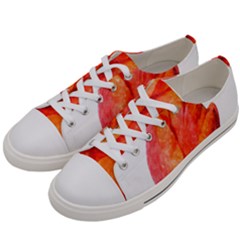 Spring Tulip Red Watercolor Aquarel Women s Low Top Canvas Sneakers by picsaspassion