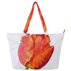 Spring Tulip Red Watercolor Aquarel Full Print Shoulder Bag