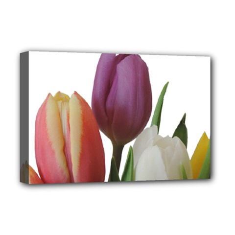 Tulips Spring Bouquet Deluxe Canvas 18  X 12  (stretched) by picsaspassion