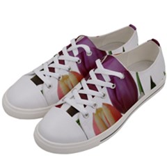 Tulips Spring Bouquet Women s Low Top Canvas Sneakers by picsaspassion