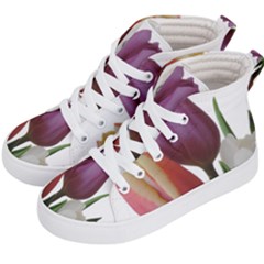 Tulips Spring Bouquet Kids  Hi-top Skate Sneakers by picsaspassion