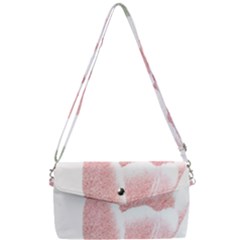 Tulip Red White Pencil Drawing Removable Strap Clutch Bag