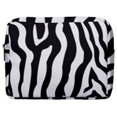Wild Zebra Pattern Black And White Make Up Pouch (large)