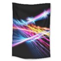 Colorful Neon Art Light rays, rainbow colors Large Tapestry View1