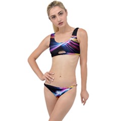 Colorful Neon Art Light Rays, Rainbow Colors The Little Details Bikini Set by picsaspassion