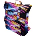 Colorful Neon Art Light rays, rainbow colors Buckle Up Backpack View1