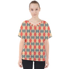 Illustrations Triangle V-neck Dolman Drape Top by Mariart