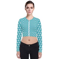 Background Pattern Colored Long Sleeve Zip Up Bomber Jacket