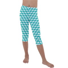 Background Pattern Colored Kids  Lightweight Velour Capri Leggings 