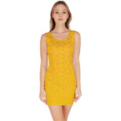 Background Polka Yellow Bodycon Dress by HermanTelo