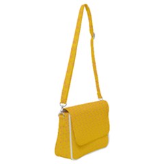 Background Polka Yellow Shoulder Bag With Back Zipper