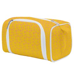 Background Polka Yellow Toiletries Pouch