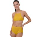 Background Polka Yellow High Waist Tankini Set View1