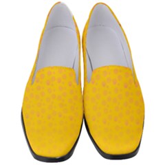 Background Polka Yellow Women s Classic Loafer Heels by HermanTelo