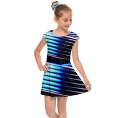 Motion Line Illustrations Kids  Cap Sleeve Dress