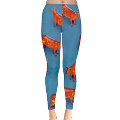 Illustrations Cow Agriculture Livestock Leggings  by HermanTelo