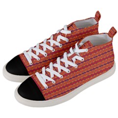 Illustrations Fabric Triangle Men s Mid-top Canvas Sneakers