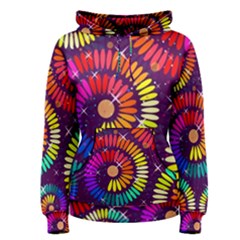 Abstract Background Spiral Colorful Women s Pullover Hoodie