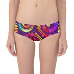 Abstract Background Spiral Colorful Classic Bikini Bottoms
